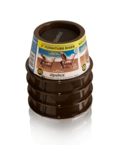 Alternative view of Slipstick CB654 2 Inch Lift Furniture Risers / Bed Risers, Adds 2" Height to Heavy Furniture or Beds (Set of 4) Supports 2,000 lbs,Chocolate/Dark Brown