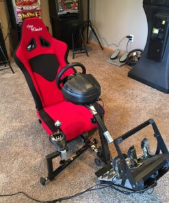 OpenWheeler Advanced Racing Simulator Seat Driving Simulator Gaming Chair with Gear Shift Mount Red 38 81oGfkr RqL