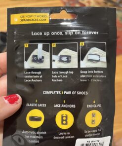 Xpand No Tie Shoelaces System with Elastic Laces - One Size Fits All Adult and Kids Shoes White 30 81oHPqeLkyL