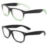 Specs retro 80's Vintage Reading Glasses Value Pack Matte Black Frame + Black/ Green Gradient Frame 1.25 x 47 81oHXD9u5QL