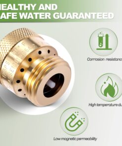 Litorange 2 Pack Brass 3/4" Inch GHT Hose Bibb Connector Backflow Preventer Vacuum Breaker 2 Pack Vacuum Breaker 10 81oItNFxj0L