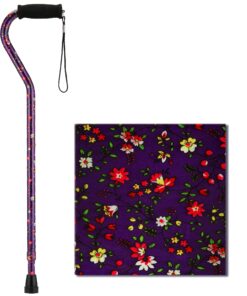 NOVA Designer Walking Cane with Offset Handle, Lightweight Adjustable Walking Stick with Carrying Strap Purple Bliss Design 8 81oJ5 46DYL