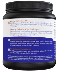 Large 12 Oz. Coconut Activated Charcoal Powder. Whitens Teeth, Rejuvenates Skin and Hair, Supports Better Digestion. USA-Owned Producers, Free Scoop 12 Ounce (Pack of 1) 15 81oJM3yCXCL