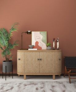 Deco 79 Polystone Woman Standing African Sculpture with Red Water Pots and Black Base, Set of 2 16"H, 4"W, Cream 29 81oJNrMpbRL