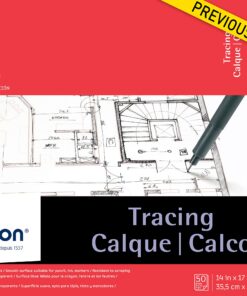 Alternative view of Canson Foundation Series Tracing Pad, 14” x 17”, Fold-over Cover, 50 Sheets (100510962) 14" x 17" Fold Over