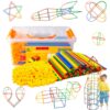 Straw Constructor STEM Building Toys 800 pcs-Colorful Interlocking Plastic Enginnering Toys- Fun- Educational- Safe for Kids- Develops Motor Skills-Construction Blocks- Best Gift for Boys and Girls 26 81oL5Wpe06L