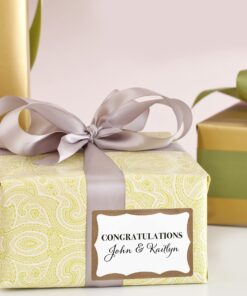 Avery Personalized Name Tags, Print or Write, Gold Border, 2-11/32" x 3-3/8", 100 Adhesive Tags (5146) 1 Pack 19 81oLzlp2WNS