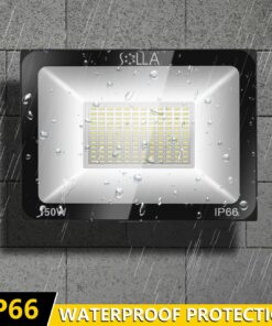 SOLLA 2 Pack 150W LED Flood Light, IP66 Waterproof, 12000lm, 800W Equivalent, Super Bright Outdoor Security Lights, 3000K Warm White, Outdoor Floodlight for Garage, Garden, Lawn and Yard 150watt-2 Pack 12 81oQpYch3OL 3