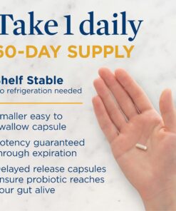 Renew Life Extra Care Digestive Probiotic Capsules, 50 Billion CFU Guaranteed, Daily Supplement Supports Immune, Digestive and Respiratory Health, L. Rhamnosus GG, Dairy, Soy and gluten-free, 60 Count 60 Count (Pack of 1) 18 81oRsCUm54L