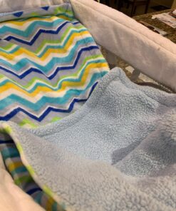 Hudson Baby Unisex Baby Plush Mink and Sherpa Blanket, Blue, One Size 24 81oTXmrGRnL