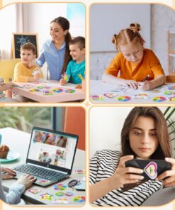 Cusprtm 48 Pcs Anxiety Sensory Stickers, 2 Textured Tactile Rough Calm Stickers Large Size Breathing Stickers Mindfulness Stickers for School Office Classroom Adults Teens Sensory Items 38 81oV4FtXkkL