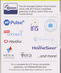 GE Z-Wave Wireless Smart Lighting Control Outdoor Module, On/Off, Plug-In, Black, Hub Required, 12720, Works with Alexa 20 81oW3kFv4vL
