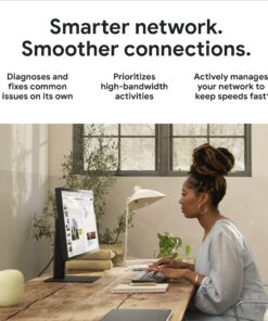 Google Nest WiFi Pro - Wi-Fi 6E - Reliable Home Wi-Fi System with Fast Speed and Whole Home Coverage - Mesh Router - Snow 1 Pack 14 81oWgcqdDrL
