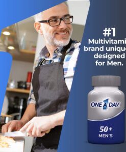 One A Day Men’s 50+ Multivitamins, Supplement with Vitamin A, Vitamin C, Vitamin D, Vitamin E and Zinc for Immune Health Support*, Calcium & more, 175 count 24 81oWjbftD5L