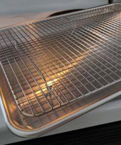 Ultra Cuisine Heavy Duty Cooling Rack for Cooking and Baking - 100% Stainless Steel Baking Rack & Wire Cooling Rack - Cookie Cooling Racks for Baking - Food Safe - Fits Half Sheet Pans - 11.5" x 16.5" 11.5x16.5 inches 42 81oWsmZeKOL 1