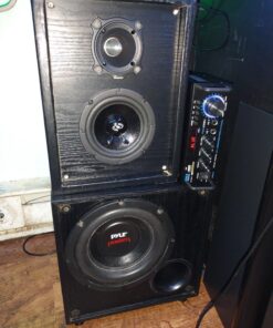 Pyle Wireless Bluetooth Stereo Power Amplifier - 200W Dual Channel Sound Audio Stereo Receiver w/RCA, USB, SD, MIC in, FM Radio, for Home Computer via RCA - PDA29BU.5 Basic Feature 26 81oX8 x3W8L