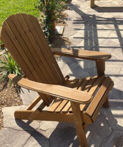 Best Choice Products Folding Adirondack Chair Outdoor Wooden Accent Furniture Fire Pit Lounge Chairs for Yard, Garden, Patio w/ 350lb Weight Capacity - Brown Natural 35 81oXFgSTNDL