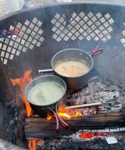 Bulin 24/13/11/8/4 PCS Camping Cookware Mess Kit Lightweight Backpacking Cooking Set Outdoor Cook Gear for Family Hiking, Picnic(Kettle, Pot, Frying Pan, Bowls, Plates, Spoon) 13 PCS 51 81oXKIUoJkL