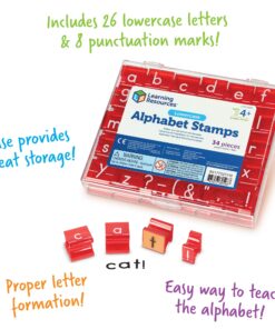 Learning Resources Lowercase Alphabet Stamps - 34 Pieces,Ages 4+, Teacher Stamps, Letter Stamps for Kids, Classroom and Teacher Supplies, ABC Stamps,Letter Stamps for Kids,Back to School Supplies 9 81oXVVc4N7L