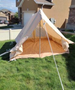 S'more Canvas Glamping Tent, 4 Season Family Camping Tent for 3/4/6 Person, Waterproof, Windproof, and Weather Resistant Tent for Family Glamping, Car Camping, Outdoor Party Cabin Tent(6.9ft x 8.5ft x 4.9ft) 52 81oYprmY8sL