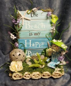 Grasslands Road Wall Starfish GR Beach is My Happy Place Plaque, Medium, White, Blue 32 81oZLqpIQNL