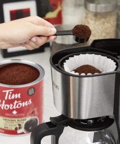 Tim Hortons Original Blend, Medium Roast Ground Coffee, Canada’s Favorite Coffee, Made with 100% Arabica Beans, 32.8 Ounce Canister 2.05 Pound (Pack of 1) 24 81oZWw0y0RL