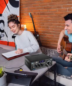 Home Audio Power Amplifier with Bluetooth, 100Wx2 Audio Stereo Receiver, Dmyond Home Amplifiers w/FM Radio USB, AUX, RCA, SD for Home Theater Speakers Audio Stereo, Studio 21 81oZXz0gCTL