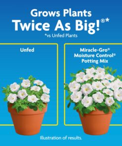 Miracle-Gro Moisture Control Potting Mix - Soil for Indoor & Outdoor Containers, Added Fertilizer Feeds Up to 6 Months, 8 qt. 8 qt. 28 81oaTa8mQ1L 1