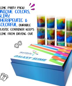 Alternative view of Neliblu Galaxy Slime Kit - 12 Pack of Assorted Unicorn Party Favors, Stress Relief Toys for Kids, DIY Decoration - Bulk Goodie Bag Stuffers - Non-Toxic Marble Rainbow Slime - Perfect for Girls 6-12