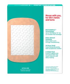 Band-Aid Brand Skin-Flex Adhesive Bandages for First Aid and Wound Care of Minor Cuts and Scrapes & Burns, Flexible Sterile Bandages for Fingers & Knees, Extra Large, All One Size, 7 ct 7 Count (Pack of 1) 24 81ocOKch7L
