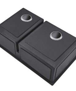 ZUHNE 32-Inch Stainless Steel Undermount Kitchen Sink Double Bowl 16 Gauge (60/40 Low Divide) 60/40 Low Divide 19 81ociC3GrL