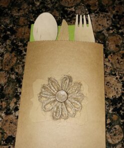 Perfect Stix Green Cutlery 100ct Wooden Disposable Cutlery Kit of 50 Forks, 25 Spoons, 25 Knives, 6" Length (Pack of 100), Plain Cutlery Kit Pack of 100ct Natural Cutlery Set 21 81ocjYlttmL