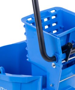 Carlisle FoodService Products Mop Bucket with Side-Press Wringer for Floor Cleaning, Restaurants, Offices, And Janitorial Use, Polyproylene, 26 Quarts, Blue 15 81odq6J6gBL