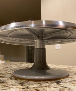 Cake Stand Revolving Cake Turntable - TangChu Heavy Duty Aluminium 12 Inch Cake Decorating Supplies with 1 Icing Spatula and 2 Comb Icing Smoother, Cake Decorating Kit, Rotating Display Stand 33 81ogBo8UJPL