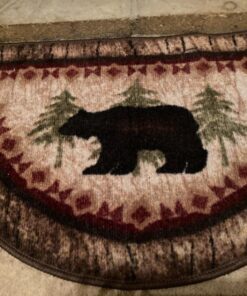 Cozy Cabin CC5275 Birch Bear Non Skid Rug 19"x31" Wedge Brown 19 in x 31 in 24 81ogVZtxEDL