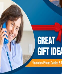 iSoHo Phones Land Line Telephones for Home - Corded, Easy-to-Use Big Button Telephone for Home Office, Seniors, House Phone; Analog Desk Phone with Vintage Wall Phone Design -Home Phone, Classic Blue 11 81oh3VhrN6L