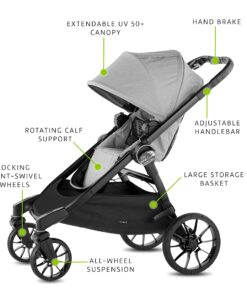 Baby Jogger City Select LUX Stroller | Baby Stroller with 20 Ways to Ride, Goes from Single to Double Stroller | Quick Fold Stroller, Taupe 15 81oib2DedL
