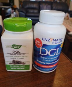 Nature's Way DGL Chewable Tablet - Digestive Support & Relief* - Deglycyrrhizinated Licorice Extract - Gluten, Soy & Dairy Free - 100 Chewables 23 81olUxEYBML 1