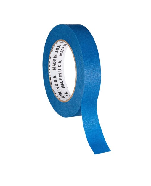 Blue Painters Tape 1 inch x 60 Yards - Case of 48 Rolls, Made in USA, Clean Removal Blue Tape for Painting Sharp Lines & Edges, UV Resistant Blue Masking Tape Bulk (48-Pack of 1 x 180' Rolls)