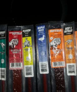 Buffalo Bob's Wild Game Jerky Sampler - 10 Flavor Variety Pack - Exotic and Delicious Meat Snacks - Elk, Venison, Wild Boar, Alligator, Ostrich, Buffalo, and More, High-Protein Snacks for Adventure Enthusiasts, Stocking Stuffer, Gift for Men, Unique Gift 20 81omiW5gKSL