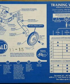 Wald W10252 Bicycle Training Wheels (16 to 20-Inch Wheels.75 and 1-Inch Frame Tubes),Silver 20 81omtuU2ZbL