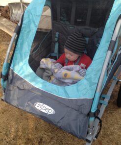 Instep Bike Trailer for Toddlers, Kids, Single and Double Seat, 2-In-1 Canopy Carrier, Multiple Colors Light Blue 34 81oo0tIOVVL