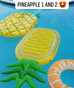 VICKEA Inflatable Pool Floats for Kids and Adults, Large Water Inflatable Pineapple Pool Float for Swimming Pool 36 81oo682umzL