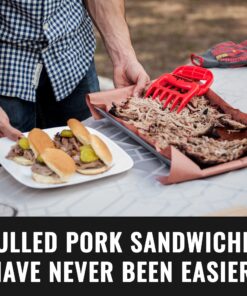 Grillaholics BBQ Meat Shredder Claws - Wolverine Style Ultra-Sharp Blades Quickly Lift Handle & Shred Meats - Best Dishwasher Safe Bear Claw Pulled Pork Meat Shredders in BBQ Grill Accessories (Black) Black 15 81oolI6lwL