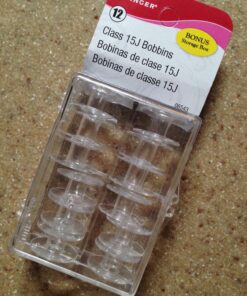 SINGER 06543 Class 15J Bobbins, Transparent, 12-Count 1 Count (Pack of 1) 20 81oq38VX4VL