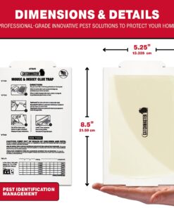 Catchmaster Mouse & Insect Super Glue Traps 30PK, Mouse Traps Indoor for Home, Extra Strength Sticky Pest Control Adhesive Tray for Catching Bugs, Rats & Rodents, Non Toxic Bulk Pre-Baited Glue Boards 38 81ortAZjx7L