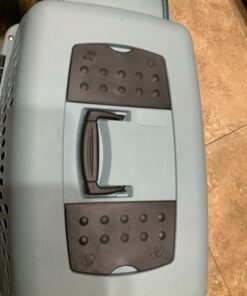 Petmate Pet Porter Fashion Dog Kennel 24", Pale Aqua & Black, for Pets 15-20lbs 24.1"L x 16.7"W x 14.5"H Pale Blue 38 81ou7nXnNDL