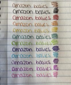 Amazon Basics Retractable Ballpoint Pen - Assorted Colors - 24-Pack 22 81ourMg63WL