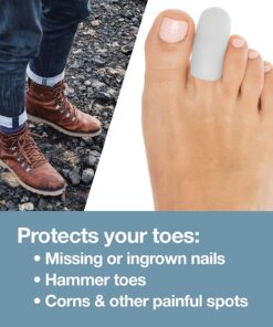 Alternative view of ZenToes 6 Pack Gel Toe Cap and Protector - Cushions and Protects to Provide Relief from Missing or Ingrown Toenails, Corns, Blisters, Hammer Toes (Small, White) Small