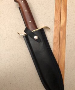 SZCO Supplies 15” Classic Wood Handle Carbon Steel Bowie Blade Outdoor Survival Knife,Brown/Brass 61 81ovBb5wvXL